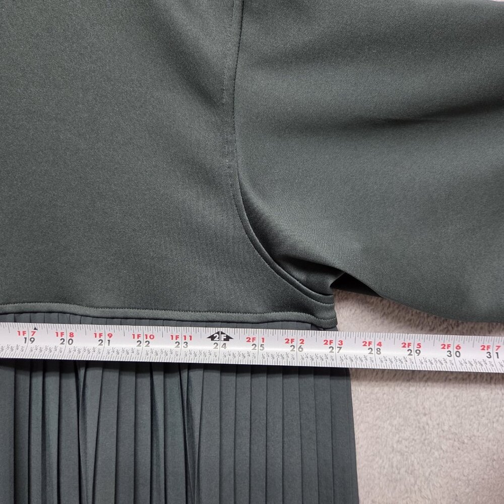 Nike Sportswear Pleated Jacket Womens Medium Seaweed Sail IM7457-390 Oversized - Picture 4 of 10